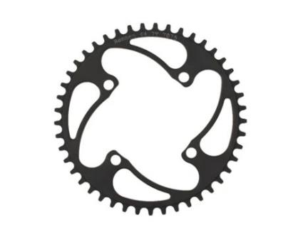 Coroa de Alumínio 4 Parafusos Roscados RENNEN 104 Mm 3/32 43 7T