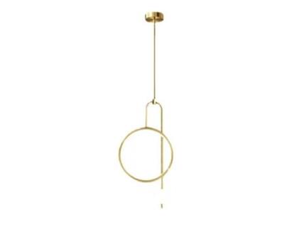 Lustre de Cabeceira Dourado Simples e Luxuoso Escurecimento de Três Cores Adequado para Quartos e Salas de Estudo SLD