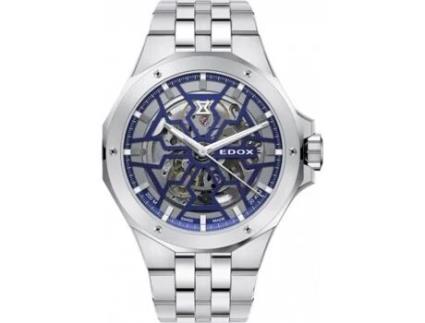 EDOX Delfin Mecano Esqueleto 85303-3M-Buigb Relógio Mecânico Masculino