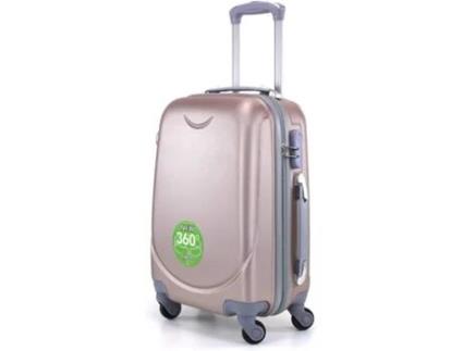 Conjunto De 3 Malas De Bagagem De Mão Para Viagem Em Cabine Grande Média E Pequena 4 Rodas Giratórias 360º (Ouro Rosa) DESSY