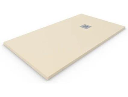 Base de Duche em Resina Extraplano Textura Antiderrapante Da Ardósia Recheio Mineral Beige 80X170Cm DUCHA.ES