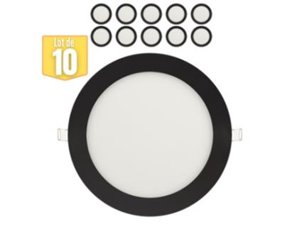 Lote de 10 Leds Leds Dimmables 18W 2700K 1170Lm Black Ip20 HOROZ ELECTRIC