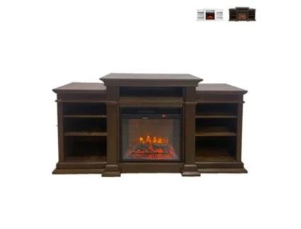 Lareira Elétrica de Chão em Madeira White W179 X D48 X H85 Biden DIVINA FIRE