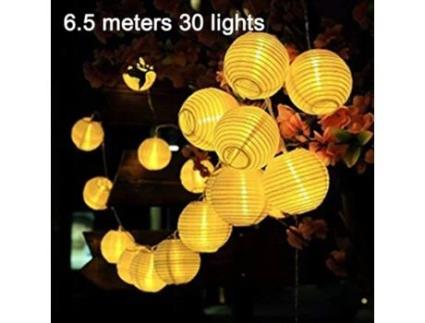 Decoração exterior e interior das luzes solares da corda da lanterna apropriada compatível com jardim, casa, quintal