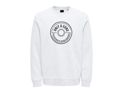 Sweatshirt de Homem 5715324424603 Algodão Branco (M)