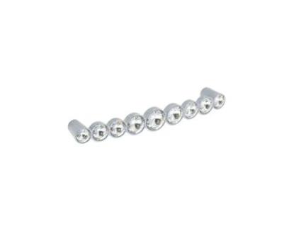 Puxador para Móveis Liga de Zinco/Cristais. Estilo Luxo. Distância Entre Centros 128. Cromo Polido HARDWAREXCHANGE
