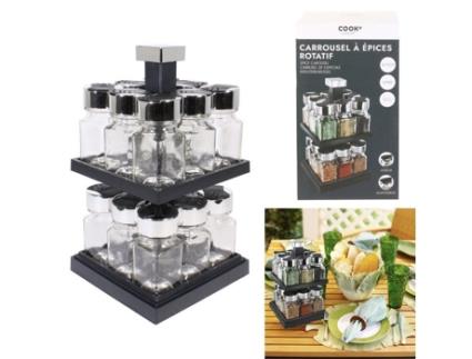 Carrossel Giratório de Especiarias para 16 Potes 2 Níveis COOK CONCEPT