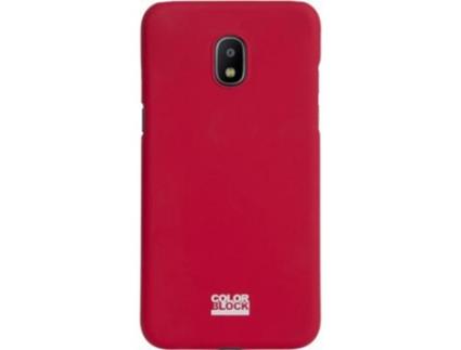 Capa para Samsung Galaxy J5 COLOR BLOCK Pele Sintética Vermelho .