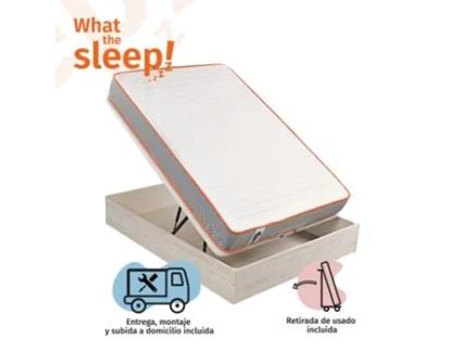 Pack de colchão de visco Rap e Sommier Articulado com arrumação em glaciar|altura 22cm, 150x190cm. GRÁTIS: Entrega, montagem e remoção do antigo