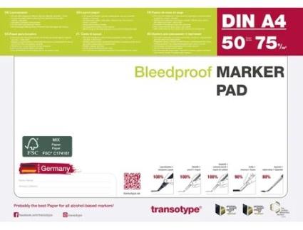 Bloco de Marcadores Transótipo Din A2 75 G/M² 50 Folhas TRANSOTYPE