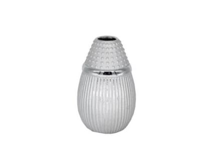 Vaso ROMIMEX Prateado Cerâmica 14 x 21 x 14 cm