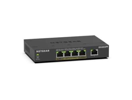 Switch NETGEAR Gs305Pp 5 Portas Poe/Poe+ Gigabit Ethernet