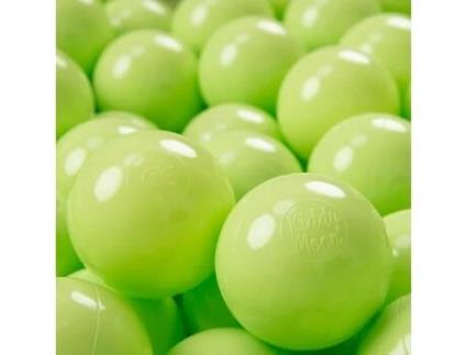 300 7Cm Bolas Infantis Bolas de Jogo para Piscina de Bolas Bebé Bolas de Plástico de Cor Única Feitas na Ue Verde Claro KIDDYMOON