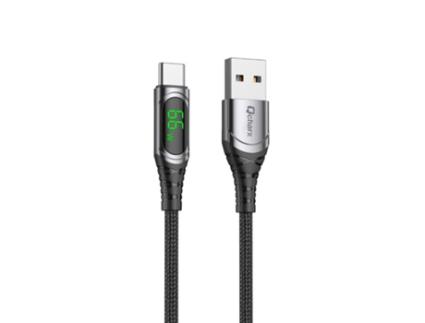Cabo Qcharx Menorca Usb Type-C Soft Display QCHAX Alumínio Preto