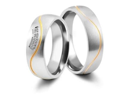 AKZENT Anel Masculino Namorados ou Noivado ou Amizade em Aço Inoxidável  Tam.58  0108