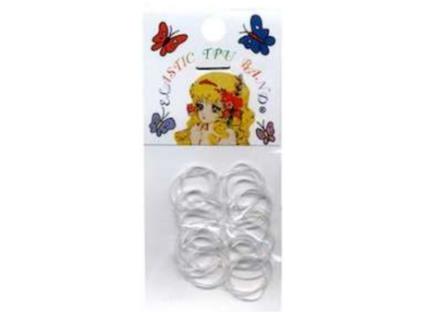 Elasticos cabelo Rubber band silicone transparentes 50 uni