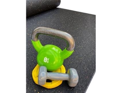 Tapete de Exercício e Fitness especial para Ginásios | EPDM PRETO | Base Preta 4mm de altura 1'25m (Largura) x 9m (Comprimento)