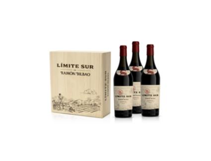 Caixa de Madeira 3 Bot. Limite Sur de Ramón Bilbao BODEGAS RAMÓN BILBAO