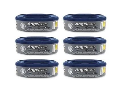 Caixas para Fraldas e Recargas ANGELCARE Dress Up Caixa para Fraldas Octogonal Anti-Odor Pacote de Grande Capacidade 6