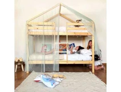 Cobertura do beliche Happy Tulle verde 208x202x98cm