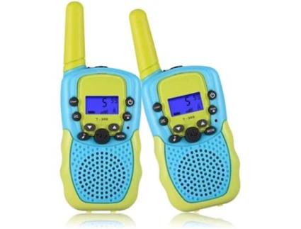 2 Peças de Walkie-Talkie para Crianças Verde e Azul