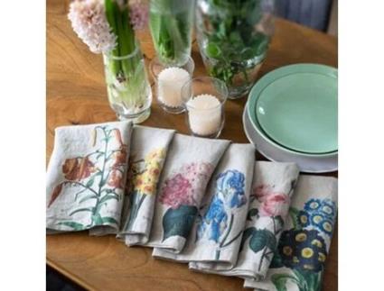 Conjunto de 6 Guardanapos Flores Do Jardim HOUSE ART