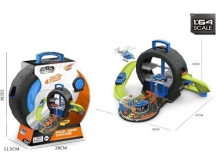 Parque de Estacionamento Pneu SPEEDRACER com 4 Carros