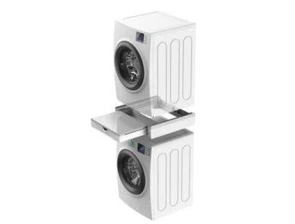 Base Torre Duo L60 Kit de Empilhamento Universal para Máquinas de Lavar e Secar Roupa com Prateleira e Gaveta Integradas MELICONI
