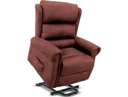 Poltrona de Massagem GRIDINLUX Gran colonial elevador (Castanho - Nobuk - 80x110x73 cm)