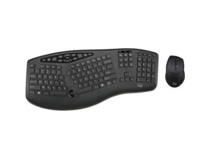 Teclado Ergonômico ADESSO e Mouse Óptico Sem Fio Truform