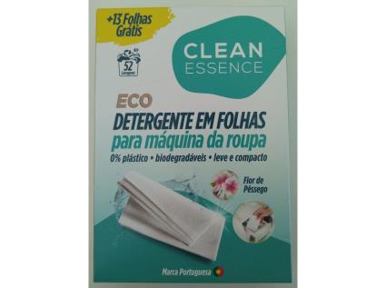 Detergente Roupa Máquina Clean Essence Em Folhas Pêssego 52d