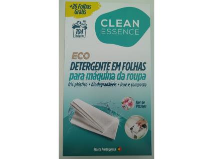 Detergente Roupa Máquina Clean Essence Em Folhas Pêssego 104 Doses