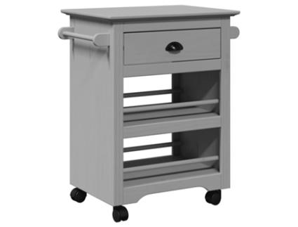 Carrinho de cozinha VIDAXL Cinzeto Madeira de pinho (67,5x45x80 cm)