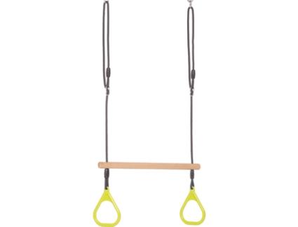Trapézio de Argolas com Argolas de Plástico Verde Limão DICE