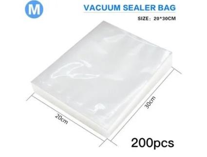 Conjunto de 200 Peças Sacos de Vácuo para Alimentos Estampa 2030 Cm * 19 Fios AURUM