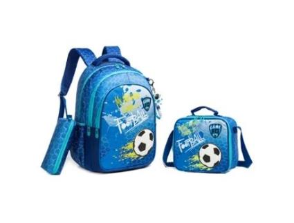 Estojo com 3 Mochilas Escolares para Meninas Fofas Love Kawaii Infantil Mochila Lancheira