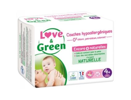 Fralda Hipoalergênica 42 Tamanho 4 9-20 kg LOVE & GREEN