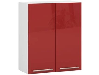 AKORD W60 armário de cozinha suspenso sistema OLIWIA Branco 60 cm 2 portas Cor Vermelho Brilhante 2 prateleiras 60x30x72 cm AKORD FURNITURE FACTORY