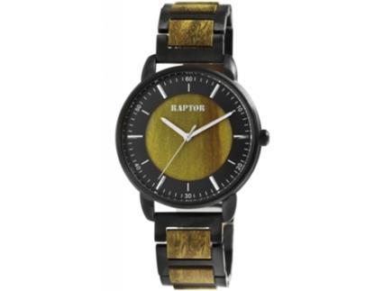 Relógio RAPTOR Homem com Bracelete em Madeira e Aço Inoxidável