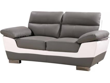 Sofá HABITAT ET JARDIN Dallas 2 Lugares  Cinzento (169x88x90 cm - PVC)