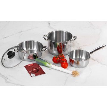 BATERIA DE COZINHA EM AÇO INOXIDÁVEL 4 P 90237