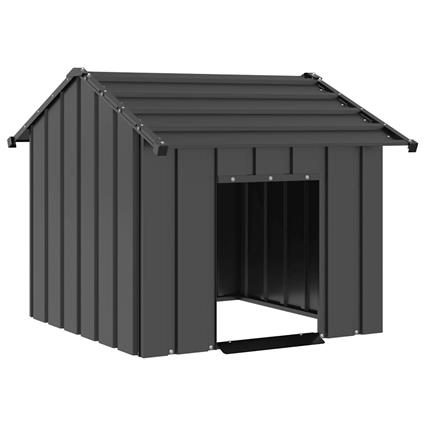 vidaXL Casota para cães com telhado 85x107x81 cm aço galvanizado