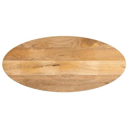 vidaXL Tampo de mesa oval 140x60x2,5 cm madeira de mangueira maciça