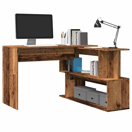 vidaXL Mesa de canto Madeira Velha 200,5x50x76 cm Madeira Engenheirada