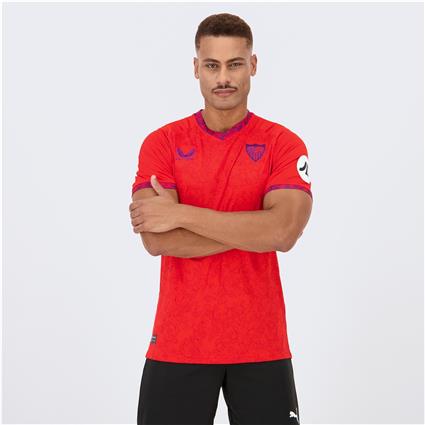 Camisola Sevilla FC 2º Equip. 24/25 - Vermelho - Futebol Homem tamanho XL