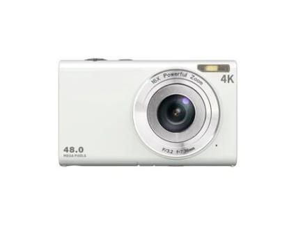 Câmera Compacta Digital VIGA EUROPE Dc402Af 48Mp Resolução 4K 2 8 Polegadas Tela Branco