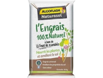 Fertilizante 100% natural completo com base em Scarab Fass - Algoflash Naturasol - 10 kg