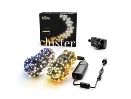 Grinalda de Luzes LED TWINKLY CLUSTER (Preto - 6 m)