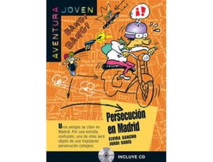 Livro Persecución En Madrid. Serie Aventura Joven. Libro + Cd