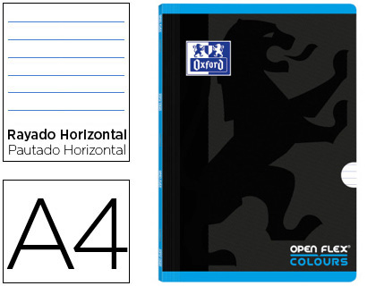 Caderno Agrafado  Openflex Colours A4 90G 48F Pautado Turquesa